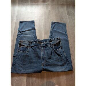 Lands End Mens Traditional Fit Square Rigger Jeans 44T Denim Blue NWT